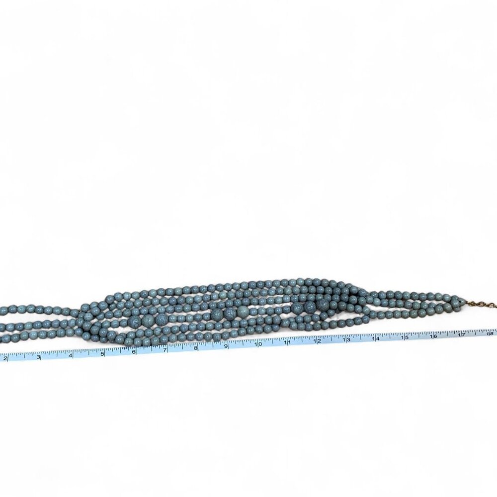 Green Layered Beaded Necklace - Picture 4 of 4